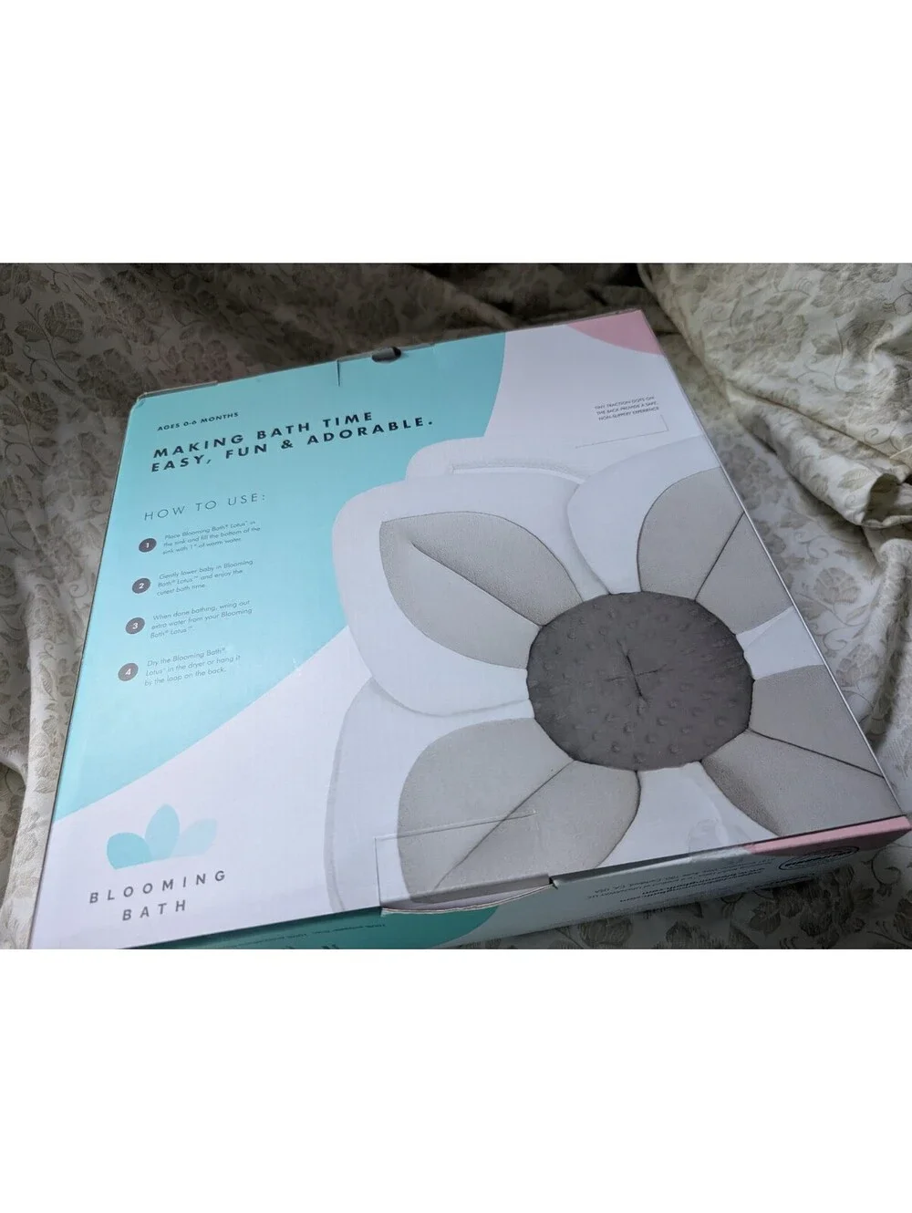 Blooming Bath Lotus Baby Bath in Gray/Dark Gray - New
